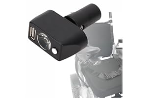‎CHOYTONG Elektrischer Rollstuhl-LED-Lichtstrom mit 3-poligem XLR-Stecker, hohe Helligkeit, einstellbarer Winkel, Nachtbeleuchtungssteuerung für die meisten motorisierten Rollstühle
