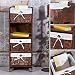Produktbild Melko® Country-Kommode mit 3 Körben Braun, 78x28,5x22 cm, Sideboard Dielen-Schrank Anrichte Highboard Holz Stand-Regal