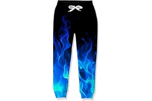 RAISEVERN Ragazzo Pantaloni 3D Tuta Sportiva Cool Jogger Stampa Ragazza Divertente Abbigliamento Festa Regalo, 5-14 Anni
