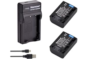 Newmowa Bateria NP-FV50 (2) i przenośna ładowarka USB zestaw do Sony NP-FV50 i Sony PJ430V, PJ540, PJ580V, PJ650V, PJ710V, PJ760V, PJ790V, PJ810, TD20V, TD30V, XR150