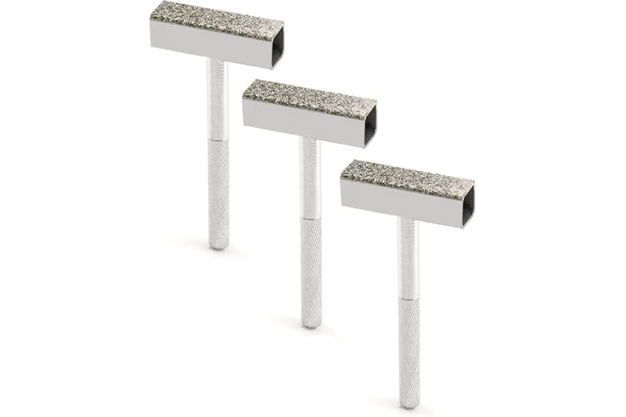 QWORK® 3 PCS Grinding Wheel Dresser, Diamond Grinding Dresser Stone Dresser Nonslip Handle, 45 x 10 mm Head