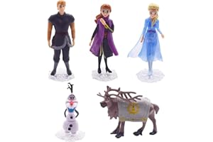 PIXIPALS 5pcs Frozen Cake Topper Frozen Cake Decoration Cartoon Characters Birthday Cake Decorations Mini for Kids Birthday Decor Ornaments Party Supplies cartoon Cake Topper (11-12cm)