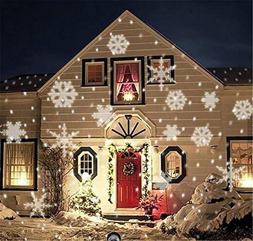 KRISMILEN Landscape Lighting Snowflakes Spotlight Lamp Waterproof Decorative Christmas Birthday Party