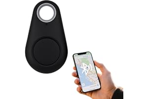 QINGCMING Traceur GPS Bluetooth 5.0 avec Alarme Anti-Perte et Géorepérage, Localisateur Intelligent pour Animaux (Chats, Chiens), Clés, Voitures, Portefeuille, Bagages, Compatible iOS & Android
