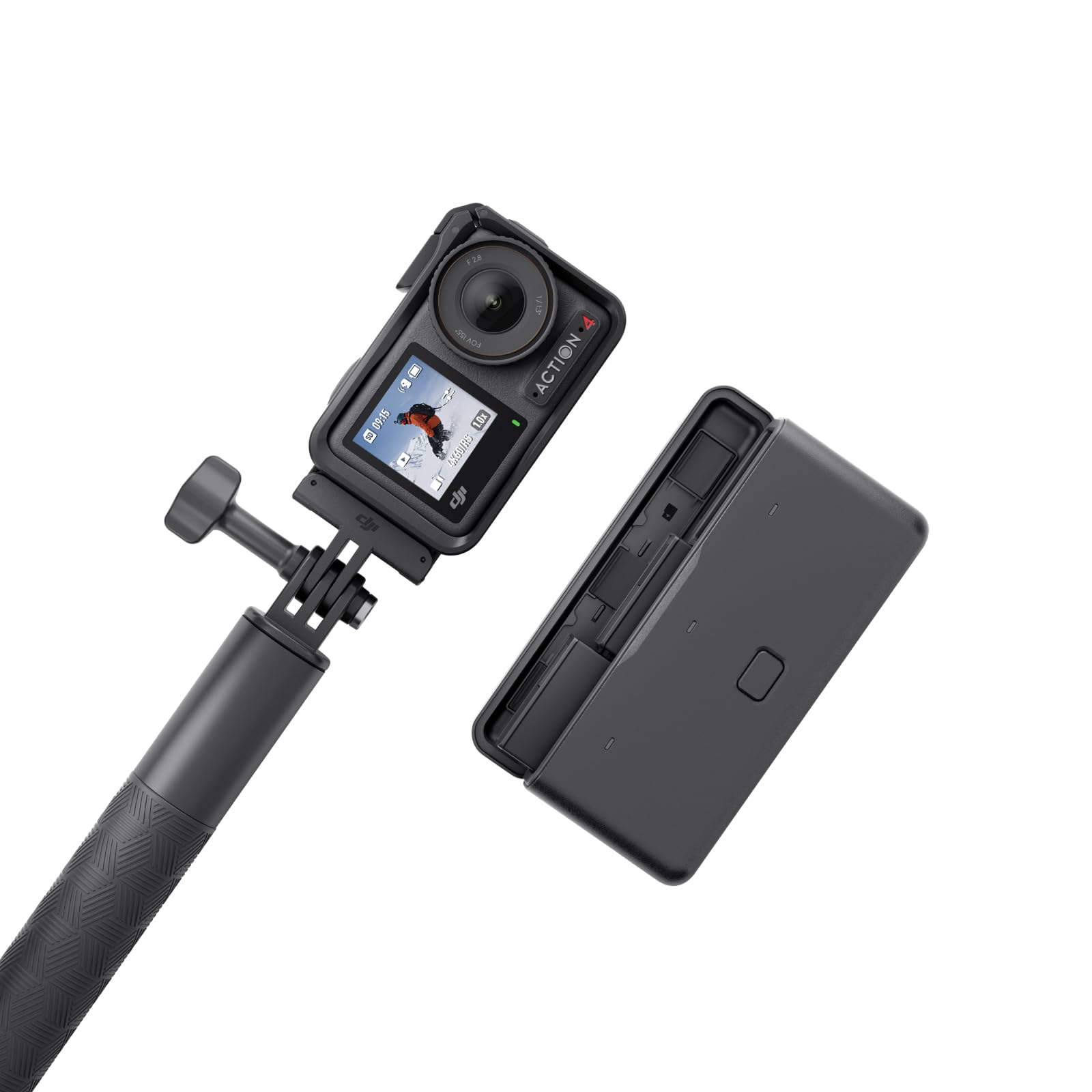 DJI Osmo Action 4 Adventure Combo - 4K/120fps Waterproof Action Camera with a 1/1.3-Inch Sensor, 10-bit & D-Log M Color Perfo
