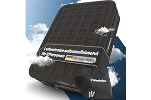 ‎HEIMFLEISS Heimfleiss® Luftmatratze 2 Personen | Premium Luftbett selbstaufblasend 150x200 cm | Schnell Aufblasbare Matratze ideal nutzbar als Gästebett & Reisebett | Selbstaufblasbare Camping Air Mattress