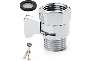 YEWSEAS G1 / 2 "Head In Ottone Cromato Doccia Valvola Arresto, Rubinetto Sottolavabo, Interruttore On/Off, Resistente Alla Corrosione, Facile Da Installare, Ideale Per Pompa Di Doccia E Accessori