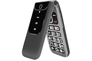 Brisum Simlockfreie Seniorenhandy ohne Vertrag, Klapphandy Mobiltelefon mit Großen Tasten, 2G GSM Handy für Senioren mit 2,4 Zoll Farbdisplay, Dual SIM, SOS Notruftaste, Taschenlampe, FM Radio