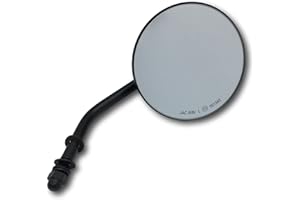 ‎KUSTOM66 4 Zoll (ca. 10cm) Custom Spiegel rund schwarz mit E-Zulassung für Harley-Davidson® Motorrad (rechts oder Links geeignet)