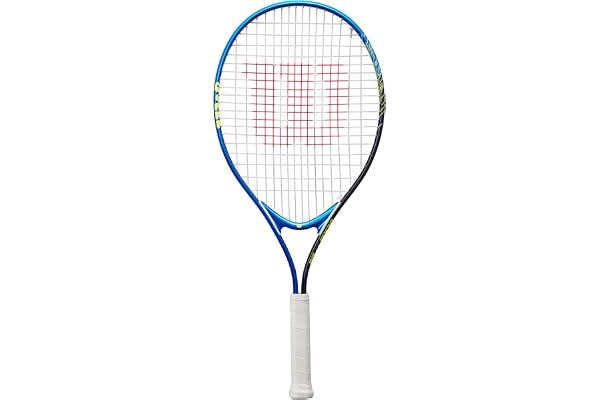 Wilson Slam Jr 25, Raquette de Tennis, Légèreté et Contrôle Sans Effort, Dimensions Adaptées aux Enfants, Prête pour des Hautes Performances, Couleur : Bleu, Taille : 25