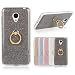 Produktbild Meilan 2 Hülle, SHANGRUN 2 in1 Glitzern Bling Soft TPU Silikon Schützende Hülle mit Ring-Ständer Halterung Schutzhülle Kratzfeste Stoßdämpfende Protektiv Skin Etui Ring-Ständer für Meizu Meilan 2 5.0" Schwarz