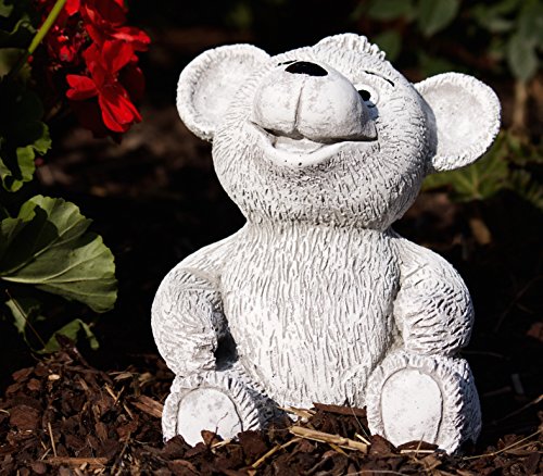 Steinfigur Teddy Bruno, frost- und wetterfest, massiver Steinguss