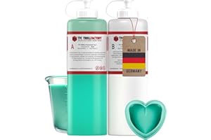 ‎TFC TROLL FACTORY TFC Silikon Kautschuk Typ 1 - Hochdetailliertes Abformsilikon 2 KG - 2 Komponenten Silikon zur Herstellung von Silikonformen oder zum Gießen - Optimal für Objekte bis zu 30 cm