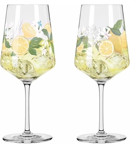 Ritzenhoff 3481012 Verre à Bière Blanche 500 Ml - Set De 2 - Série Brauchzeit - 2 Pièces Avec Motif Animalier, Impression Numérique Multicolore