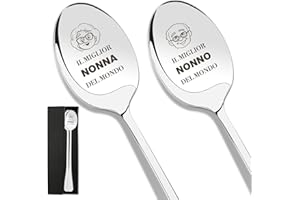 FUAKUIP Regalo Nonni,Regalo Nonna,Regalo Nonno,Nonna Idee Regalo,Regali Nonni,Nonni Idee Regalo,Nonno Idee Regalo,Regalo Festa Dei Nonni,Regalo Nonna Compleanno,Cucchiaio Della Nonna E Del Nonno
