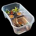 UJEAVETTE Plastic Reptile Terrapin Tortoise Turtle Tank Vivarium Feeding Box White Turtle Aquarium Tank - for Hibernation Feeding