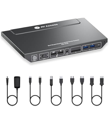 Anker Docking Station KVM-switch voor desktop-pc en laptop, dual