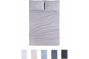 Todocama Juego de Sábanas de 4 Piezas - 4002 - Sábana Bajera Ajustable - Encimera - Dos Fundas de Almohada de 50x80cm (Cama 150x190/200 cm, Gris Claro)