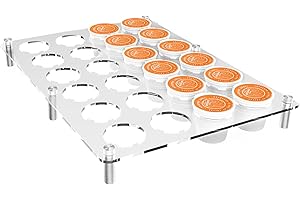 YIWONFU Porta Capsule Caffe Acrílico, Dispensador Capsulas Compatible, Adecuado para La Cocina Del Hogar de La Oficina, 24 Cuadrícula