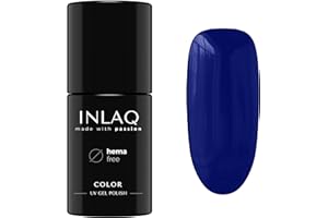 ‎INLAQ INLAQ® UV Nagellack Blau - 6 ml Hema Free - Langlebiger UV Lack - Nail Polish - Essential Kollektion - Gelnägel - Shellac Gel - Gellack ohne Hema | 1011- Stormy Blue