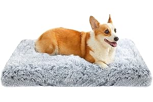 MDDK DY Panier pour Chien Moyen Déhoussable et Lavable, Lit Confortable Antidérapant, Rembourrage Moelleux, Gris Ombré 75 x 50 x 8 cm