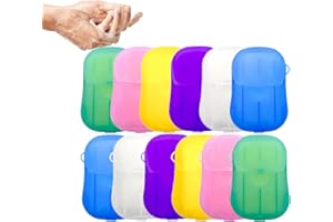 CHENIVESSS 12 Boîte 240 Pièces Feuilles de Savon en Papier, Feuille De Savon Portable Feuille De Savon Jetable, pour Voyage, Camping, Randonnée