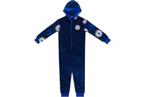 Chelsea Boys Pyjamas All-In-One Loungewear Kids OFFICIAL Football Gift