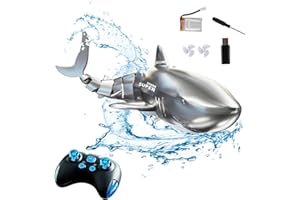 NIRCHO Remote Control Shark Toy for Kids Adults, RC Shark Boat Toy High Simulation Shark for Swimming Pool Bathroom, Kids Electric Shark Toy Water Spray Pool and Lake Toy Summer Toy Gift for Boys and Girls