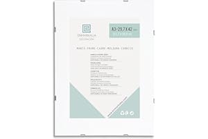 ENMARKALIA DECORACION Marco Clip A3 (29,7 x 42 cm) - cristal acrílico ultra resistente - soporte para fotos y laminas sin marco - fotos, diplomas, posters, laminas