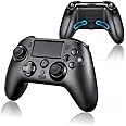 PS4 Elite Controller with Back Paddles PS4 Controller Wireless 1200mAh Remote Bluetooth Control Joystick Modded Custom Gamepad with Turbo Compatible with Playstation 4/Slim/Pro/PC/Android/iOS Black