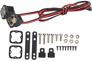 SUNGOOYUE RC-Scheinwerfer, Kunststoff-RC-Auto-LED-Scheinwerfer für Axial SCX10 90046 1/10 RC-Raupenauto