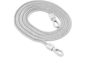 yufana Catena di Sostituzione Della Tracolla 100CM Catena Tracolla Catena di Borsa Catena Borsa Piatta,Adatto per Portafogli Borse a Tracolla Borse da Donna (Argento)