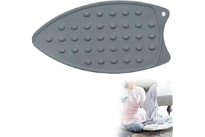 RAKIUTY Silicone Repose Fer, Repose Fer à Repasser Silicone, Tapis de Repos de Repassage, Support pour Fer, Support pour Fer à Repasser, Tapis de Repassage Antidérapant, Gris