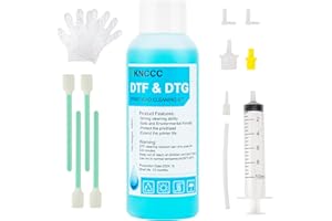 TKNCCC Powerful Printhead Cleaning Kit for All DTF DTG Printer DTF Cleaning Solution for Direct Transfer Film Printers ET-8550 XP-15000 L800, DTG Printhead Cleaning Solution Work with DTF DTG Printer 100ML