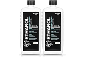 Octopus 1 Liter Ethanol, Ethylalkohol, 99% vergällt mit 1% MEK, Reinigungsalkohol zum gründlichen Reinigen, Entfetten und Entfärben für Haushalt, Hobby und Industrie
