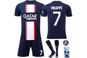 Hereneer Fussball Trikot Kinder Set, Fußball-Trainingstrikots für Jungen mit Fußball Triko Socken, Sport Kurzarm Fußballkleidung Nr.30, Nr.10, Nr.7 Jersey und Shorts für Kinder Fußballfans