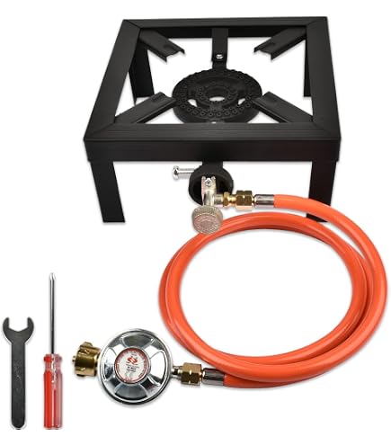 Fornellone A Gas Crisalide 8.5 KW - Bruciatore In Ghisa, Telaio Verniciato, Rubinetto Di Regolazione, Kit Completo Con Guanto E Chiave - Made In Italy