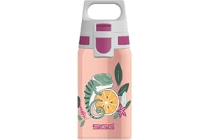 Sigg Shield One Cantimplora infantil (0.5 L), botella de acero inoxidable con tapón hermético, botella para niños para usar con una mano