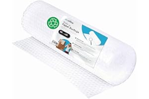 Rotolo di bolle in plastica, rotolo di bolle riciclato, per imballaggio, plastica a bolle per traslochi, imballaggi e scatole, plastica a bolle per imballaggio · m-office (50 cmx10 m, 1 unità)