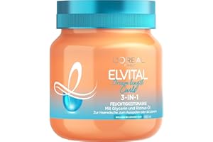‎L'OREAL PARIS L'Oréal Paris Elvital Feuchtigkeitsmaske für definierte Locken, Anti-Frizz Haarmaske für mehr Schwung und Griffigkeit, Dream Length Curls 3-in-1 Haarkur,1 x 680 ml