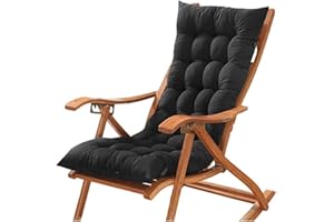 UWOBTN Cojín Reclinable para Tumbona, 120x48/150x48cm Cojines para Silla Mecedora, Exterior Reclinable Colchoneta Tumbona ,Cómodo Cojín de Sofá para Jardín, Piscina, Playa, Terraza y Balcón(C,110x55x8cm)