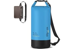 Glymnis Dry Bag 5L 10L 20L Waterproof Bag with Waterproof Pouch Bag + Phone Case and Adjustable Shoulder Strap for Kayaking Boating Fishing Rafting Swimming Camping Snowboarding