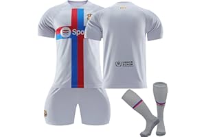 GENERIC Camiseta,Barca Equipacion Futbol Niño/Adultos Camiseta Niño 22/23 Sport Camiseta, Pantalones Cortos y Calcetines, Camisetas de Futbol