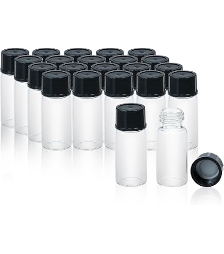 Enslz Mini-Parfümfläschchen – 1 Ml, Bernsteinfarben, 100 Stück, Für Parfüm & ätherische Öle