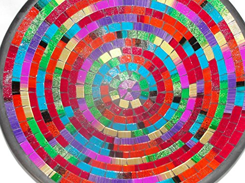 Deko – Schale Glasmosaik rund mix mehrfarbig / glitter 30 cm - 2