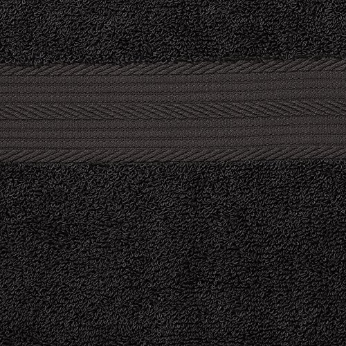 AmazonBasics Handtuch-Set, ausbleichsicher, 2 Badetücher und 4 Handtücher, Schwarz - 5