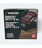 Chargeur Batterie Lithium Parkside Chargeur De Batterie 20V Compatible Parkside - Pour Batteries 2Ah Et 4Ah (Modèle PLG 20 A4) Chargeur Outil Jardin Parkside - Foto 10