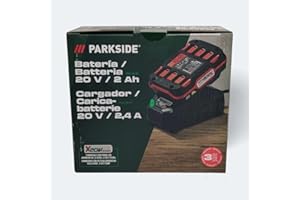 Parkside Batterie 2ah 20v + Chargeur Compatible Tous Les appareils X 20V Team 20 V PAP 20 A1 avec Chargeur Original sous Blister