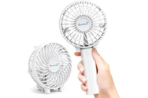 gabless Ventilateur USB Portable, Ventilateur main 2000mAh Batterie, Ventilateur électrique, Mini Ventilateur, Ventilateur USB Rechargeable, Ventilateur de Table, 3 Vitesses pour Bureau