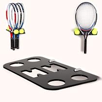 Tennis Racket Rest Racquet Holder WANLIAN Wall Mounted Racket Rack Tennis Racket Storage ...